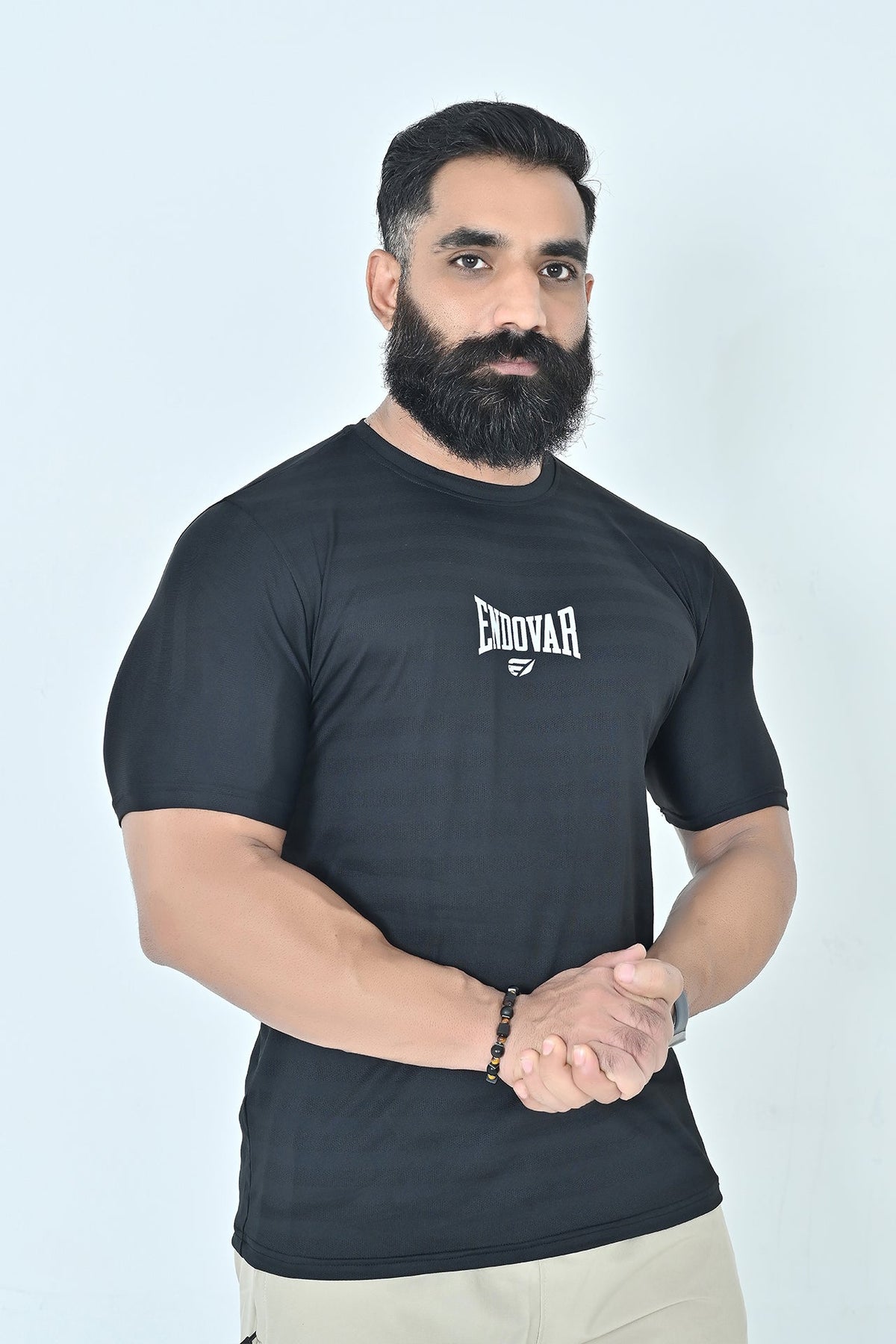 Endovar Textured Performance Sports T-Shirt - Black