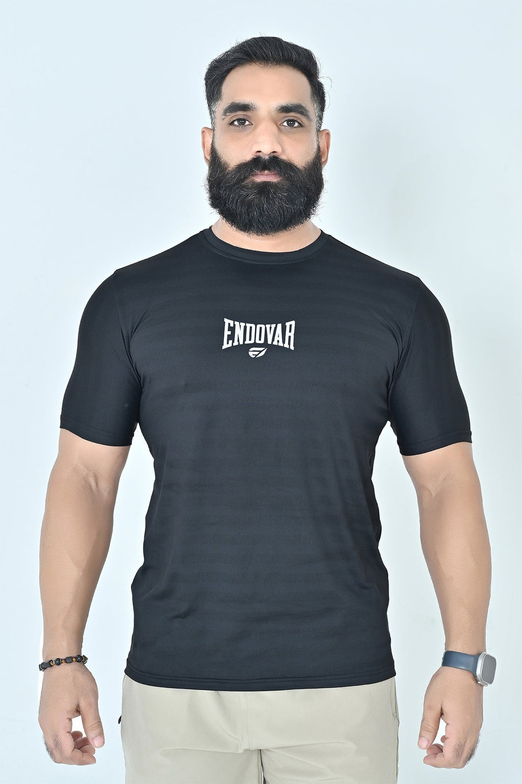 Endovar Textured Performance Sports T-Shirt - Black