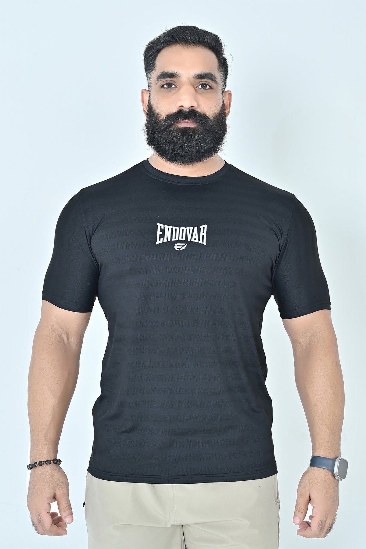 Endovar Textured Performance Sports T-Shirt - Black