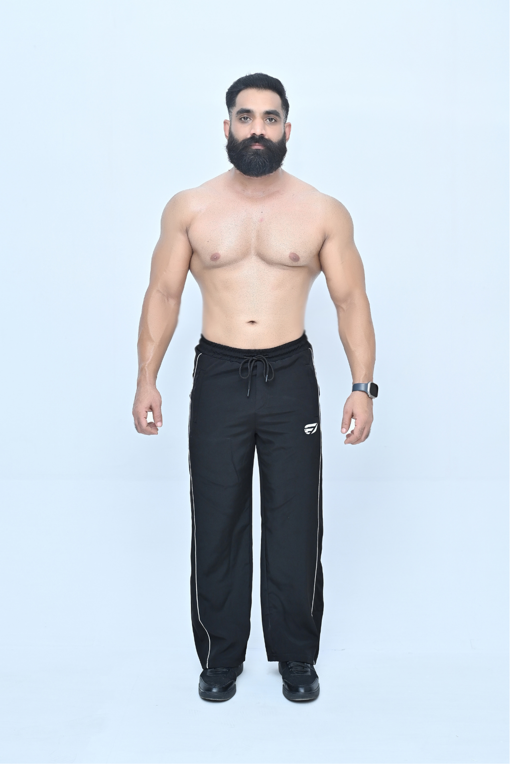 Endovar Pine Line Art Trousers For Men's - Black