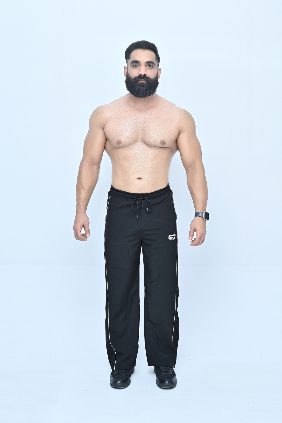Endovar Pine Line Art Trousers For Men's - Black