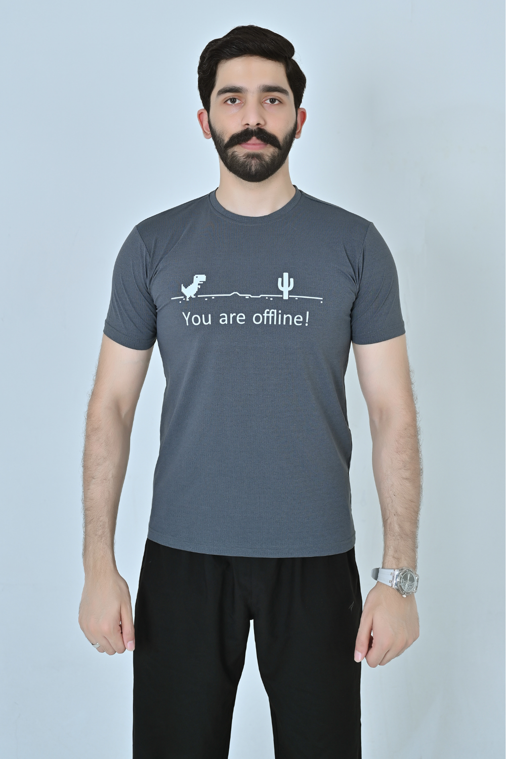 Offline Graphic T-Shirt - Charcoal Grey