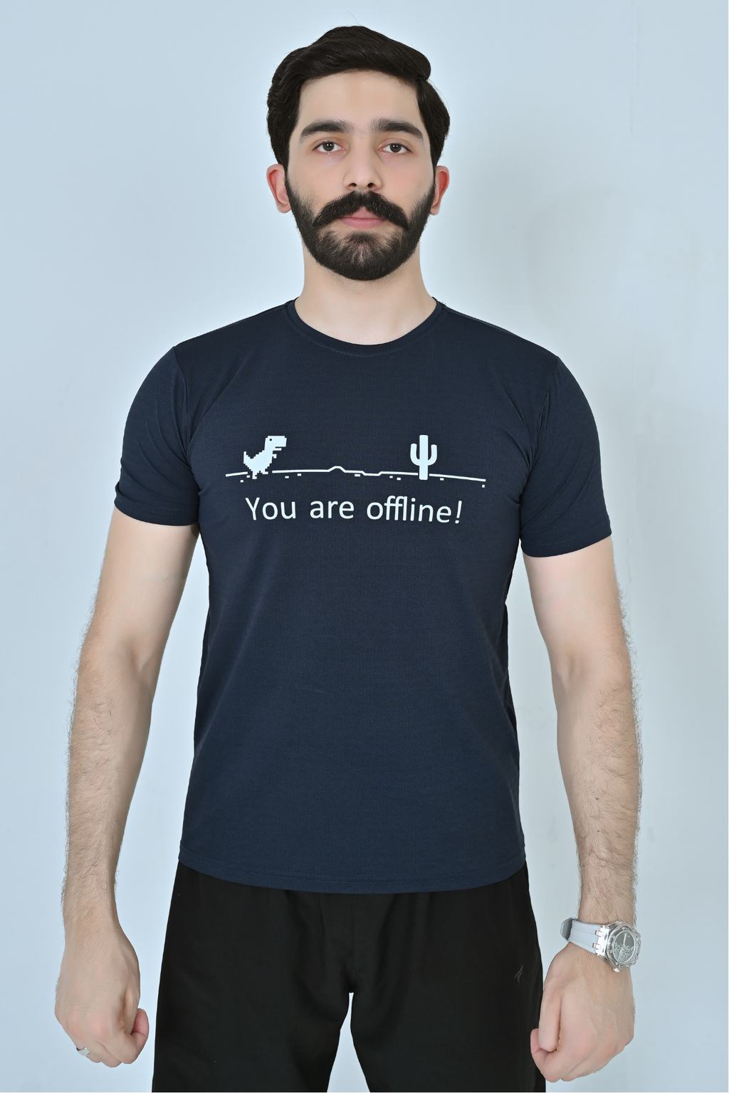 Offline Graphic T-Shirt - Navy Blue