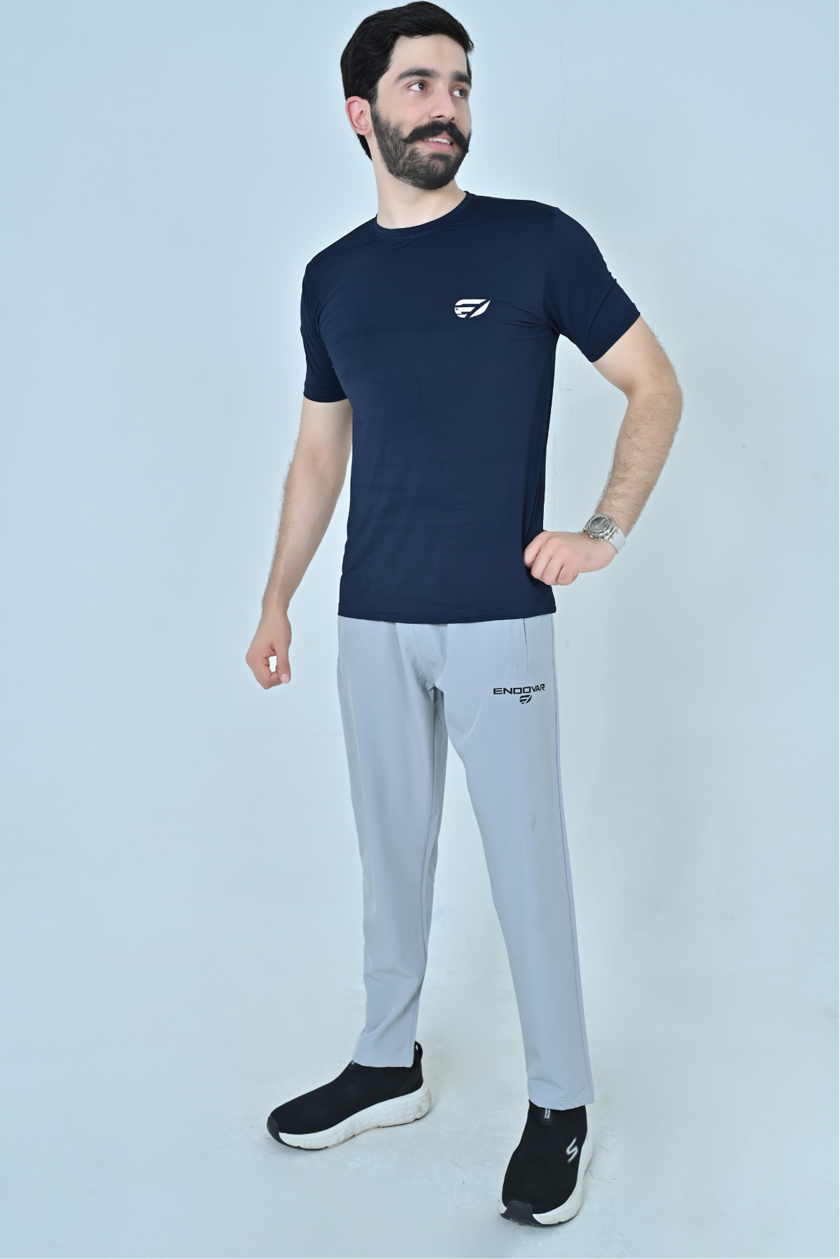Endovar Vertical Performance T-Shirt - Navy Blue