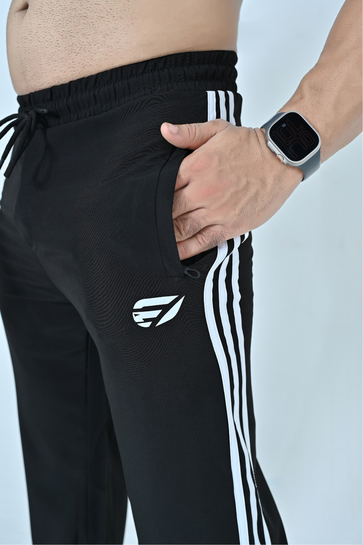 Endovar 3 Lines Art Trousers For Men's - Black