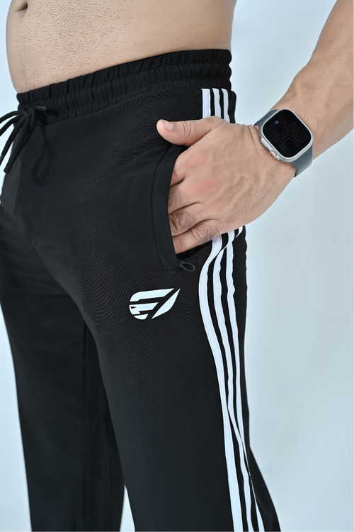 Endovar 3 Lines Art Trousers For Men's - Black