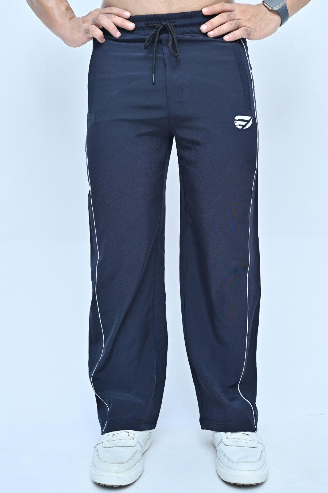 Endovar Pine Line Art Trousers For Men's - Navy Blue