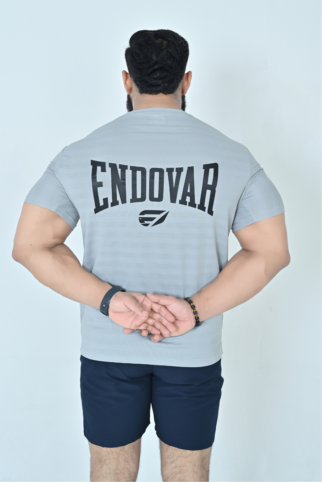 Endovar Textured Performance Sports T-Shirt - Ice Blue