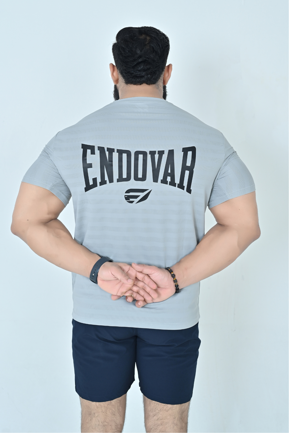 Endovar Textured Performance Sports T-Shirt - Ice Blue