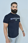 Endovar Signature Logo Sports T-Shirt - Navy Blue