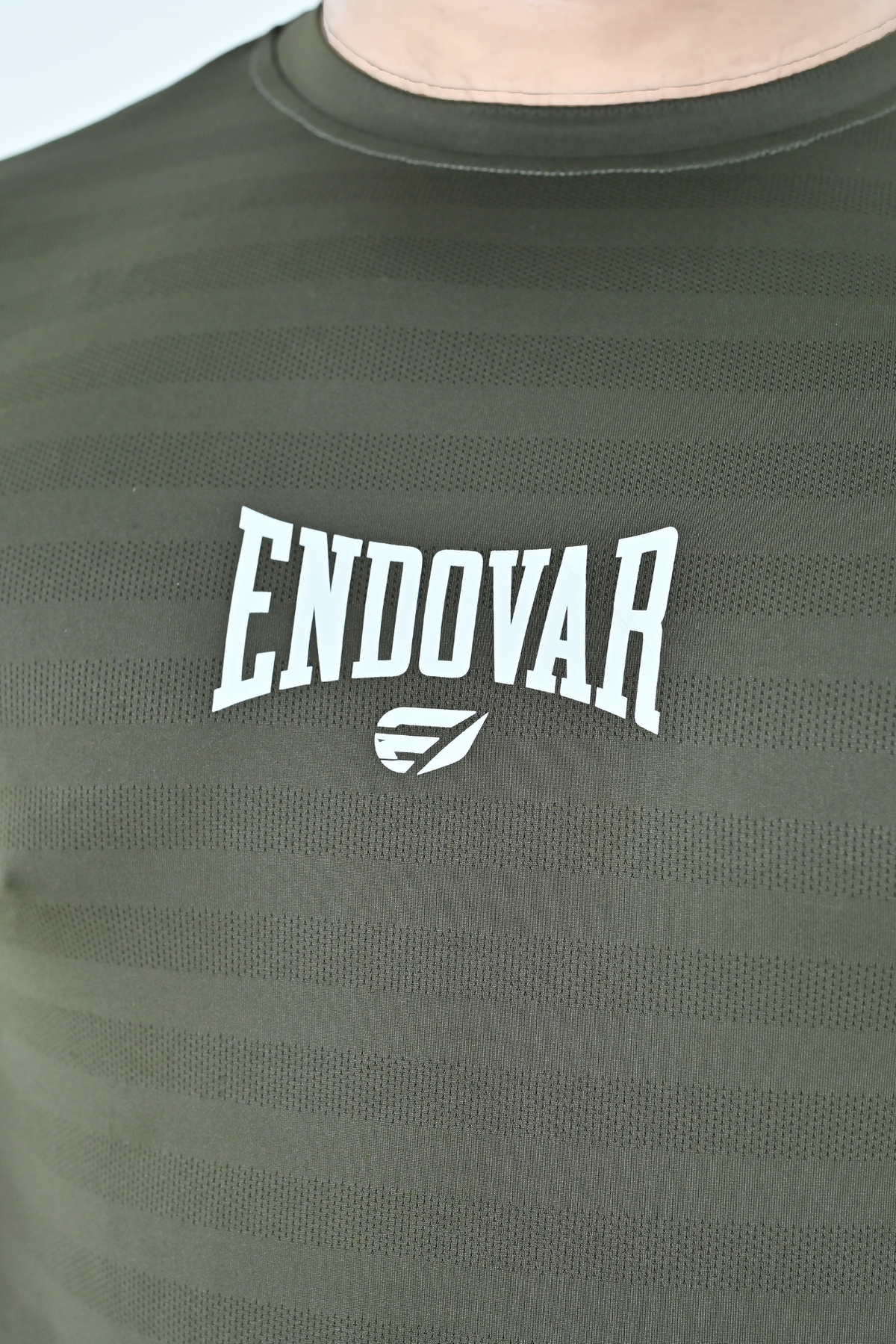 Endovar Textured Performance Sports T-Shirt - Dark Olive