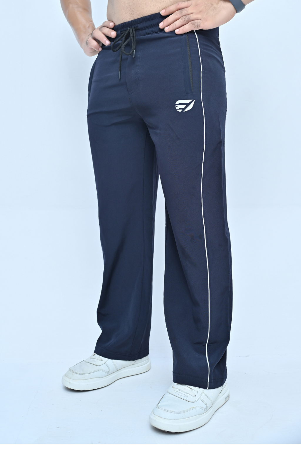 Endovar Pine Line Art Trousers For Men's - Navy Blue