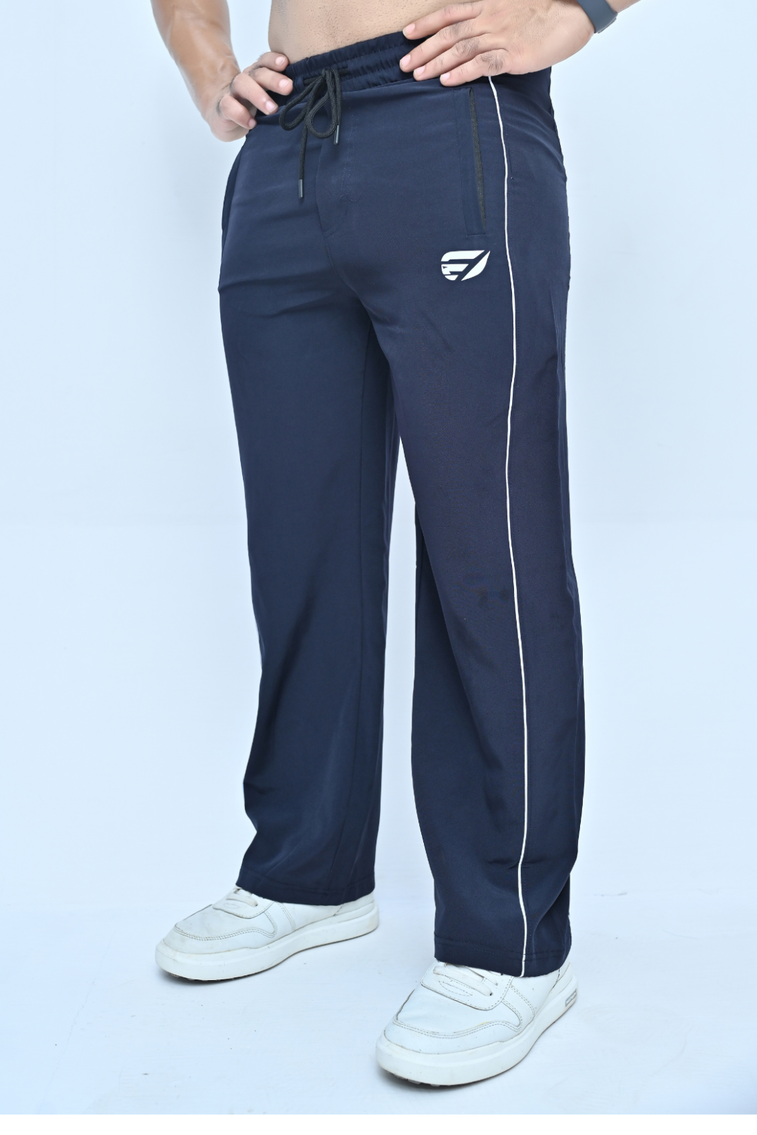 Endovar Pine Line Art Trousers For Men's - Navy Blue