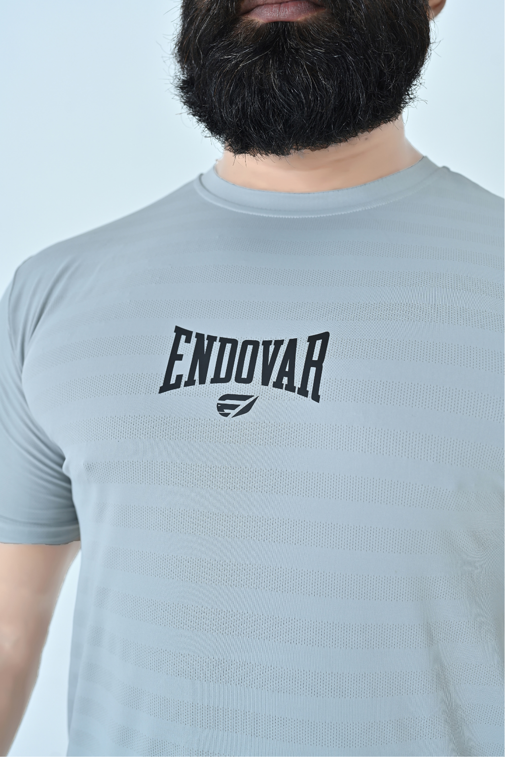 Endovar Textured Performance Sports T-Shirt - Ice Blue