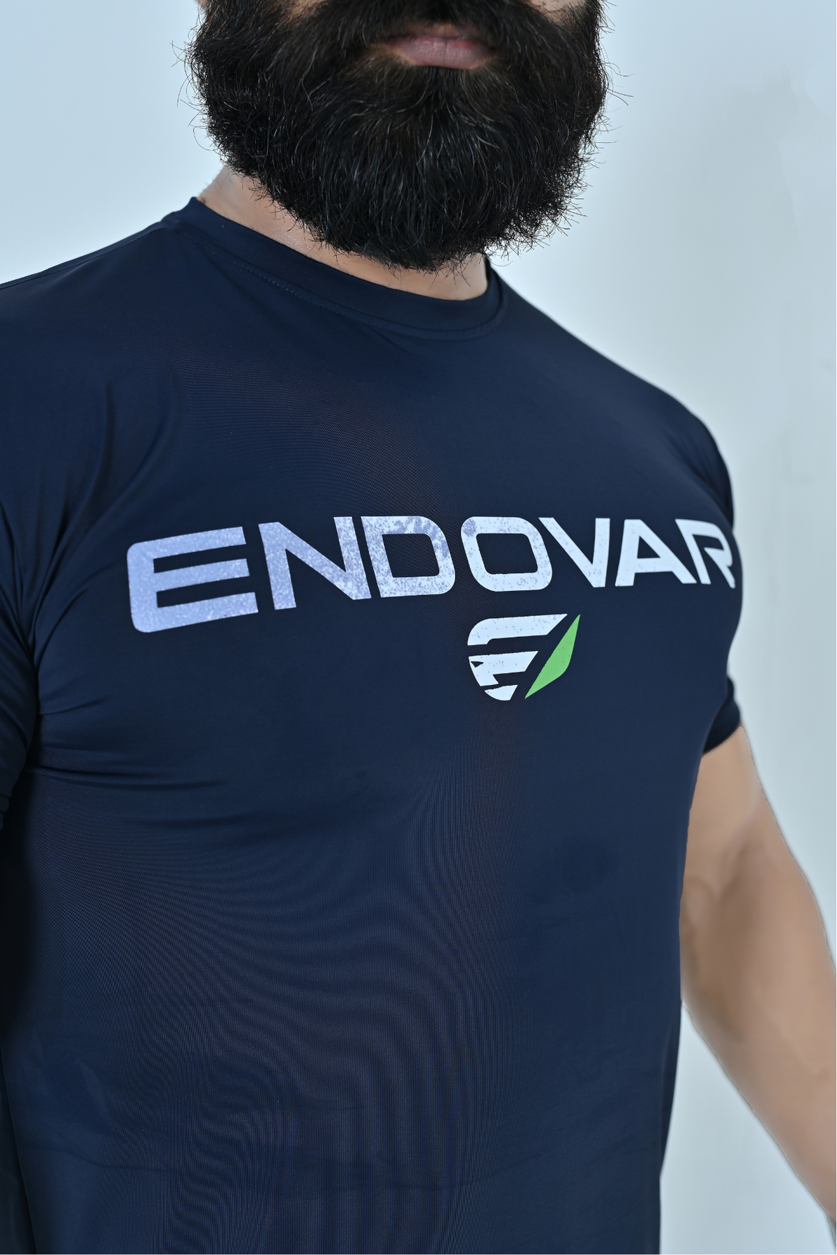 Endovar Signature Logo Sports T-Shirt - Navy Blue