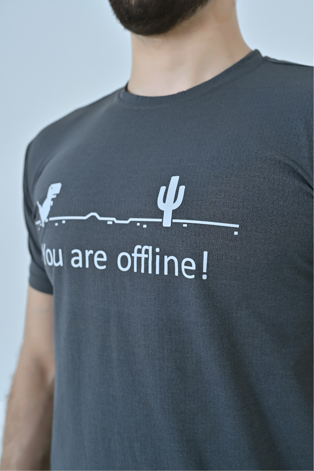 Offline Graphic T-Shirt - Charcoal Grey