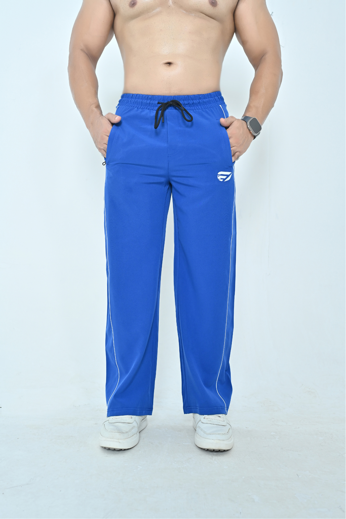 Endovar Pine Line Art Trousers For Men's - Blue