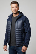 Men’s Hybrid Quilted Jacket - Navy Blue